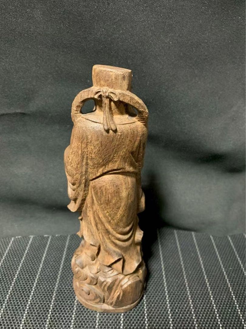 沈香木製 彫刻 人物像 約20cm