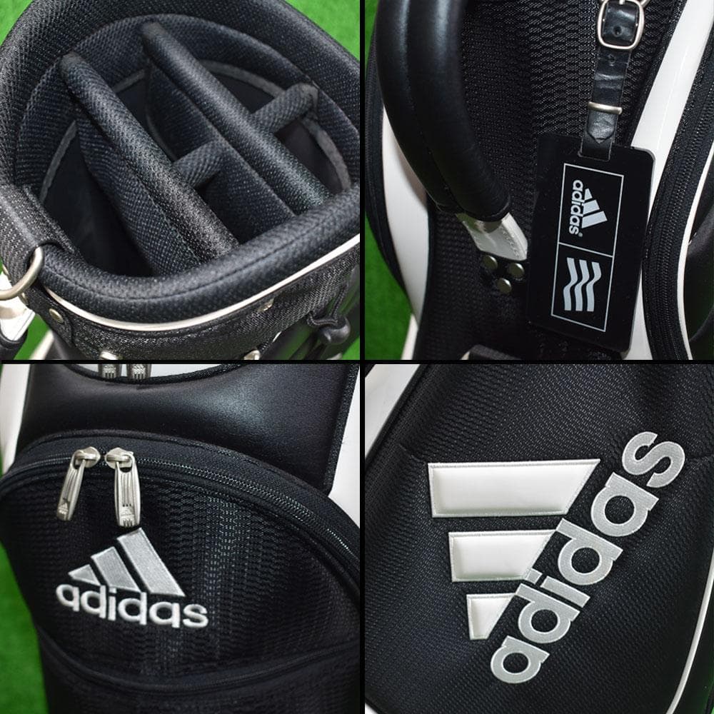 adidas アディダス ゴルフ キャディーバック９型【黒×白】中古！