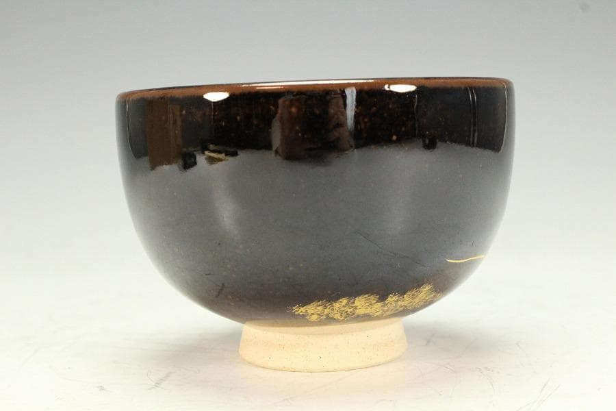 茶道具 膳所焼 岩崎新定造 干支茶碗 丑 共箱 抹茶碗 しおり(K-YC484)