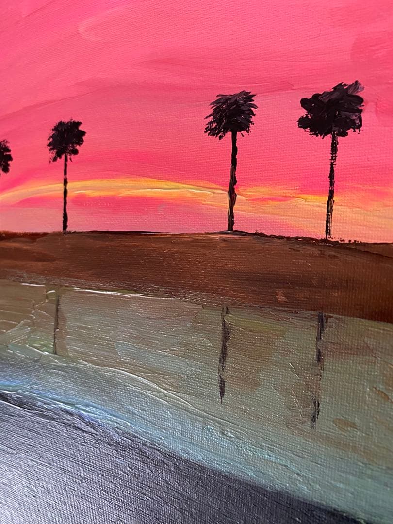 原画/抽象画/モダンアート/現代アート/アクリル画 Magic hour 海 空