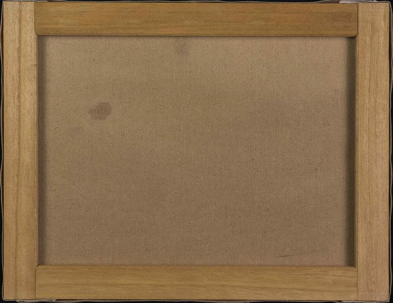 片岡球子　油彩＋岩粉　肉筆『牡丹と青富士』サイン　共シール　F6号　額　b746