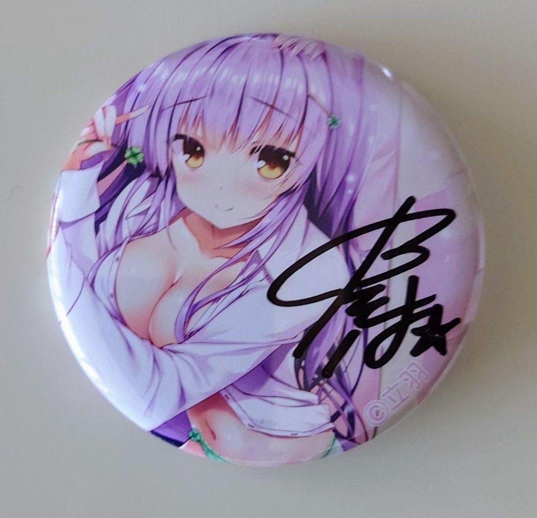 軸中心派　立羽　直筆サイン入り缶バッジ