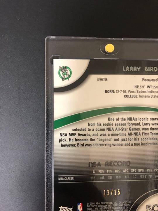 【15枚限定】Larry Bird Topps Finest