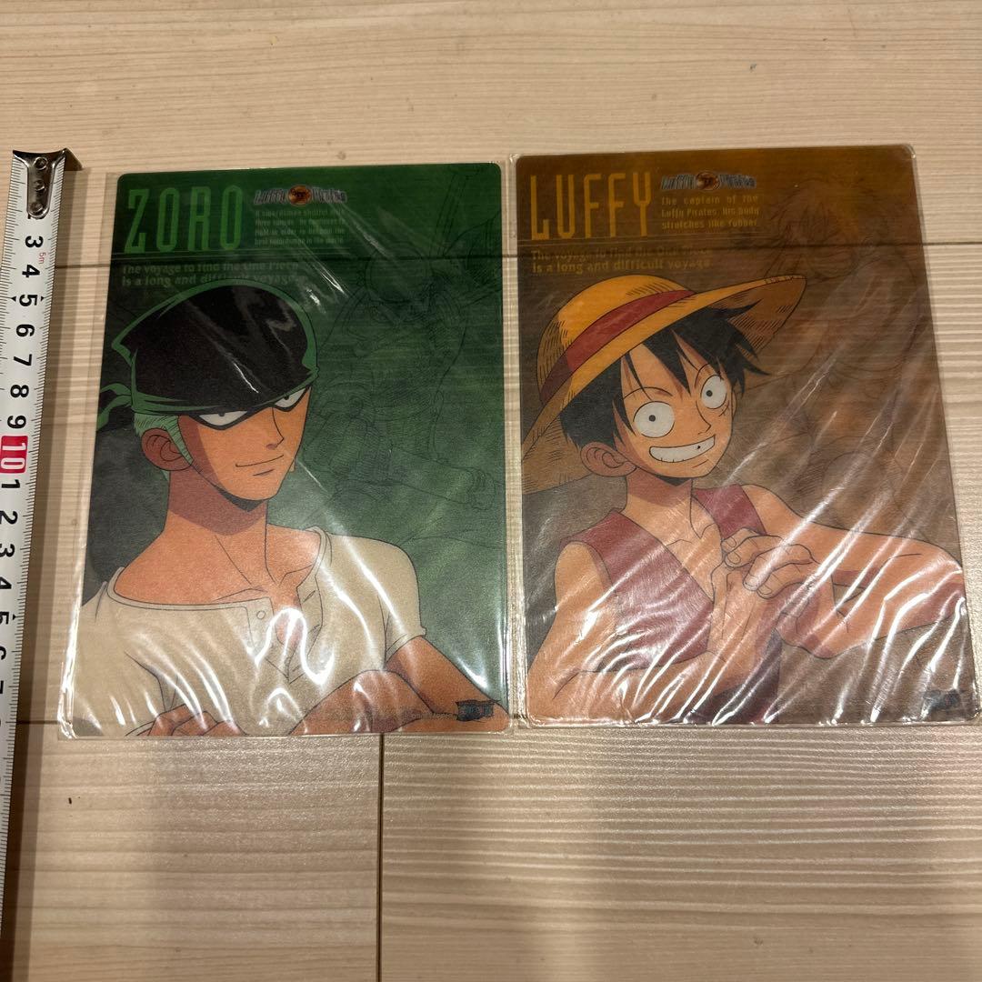 ワンピース　下敷きセット　レトロ　2点　ゾロ　ルフィ