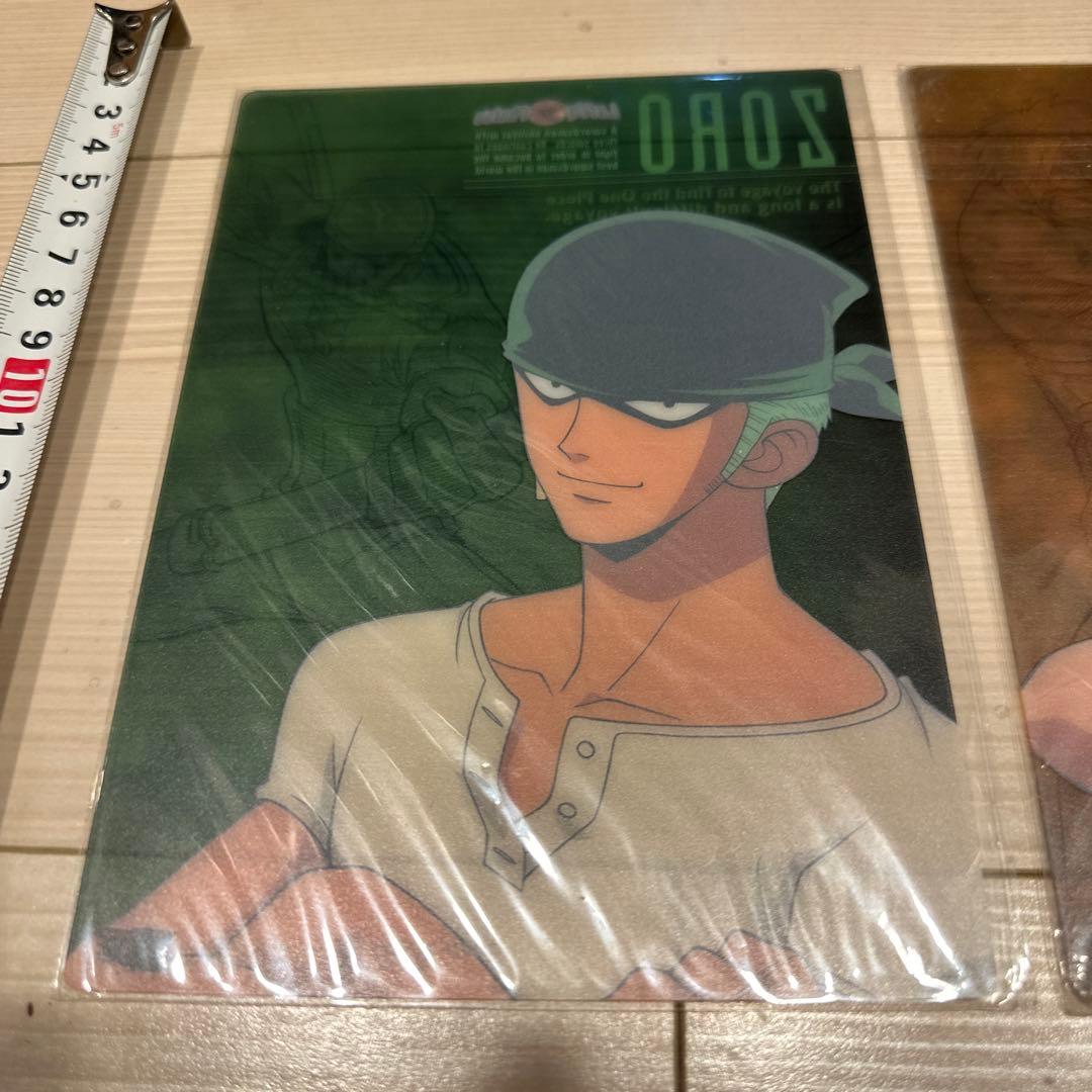 ワンピース　下敷きセット　レトロ　2点　ゾロ　ルフィ