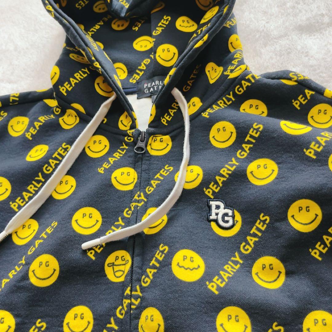 美品　パーリーゲイツ　セットアップ　にこ　スマイル　パーカー　スカート　デニム