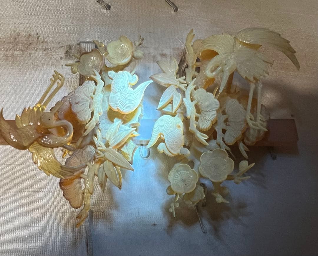 花嫁かんざし 髪飾りセット 和装小物 櫛 簪 くし 髪飾り 本鼈甲 木箱付き