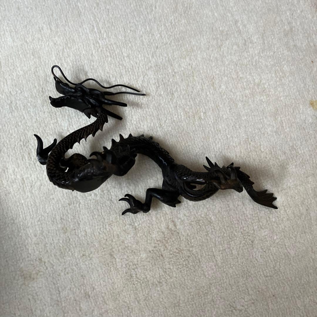 黒色ドラゴン　鋳物　20㎝程度 高岡産