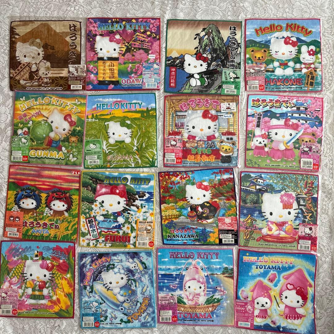 【匿名配送】ご当地キティタオルハンカチ82枚