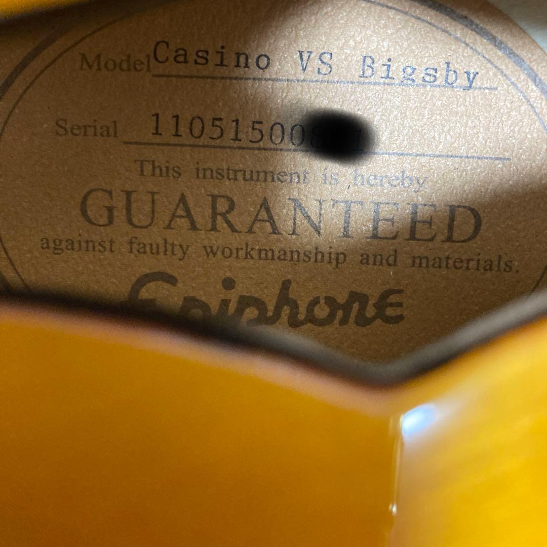 羊*様 Epiphone Casino Bigsby ハードケース付き美品 送料