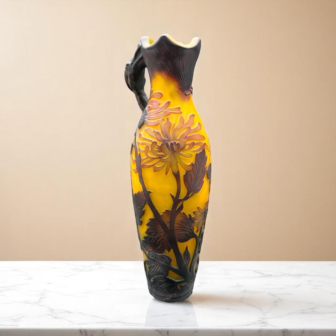 高さ30㎝【希少】エミールガレ風　レプリカ　水差し　花瓶