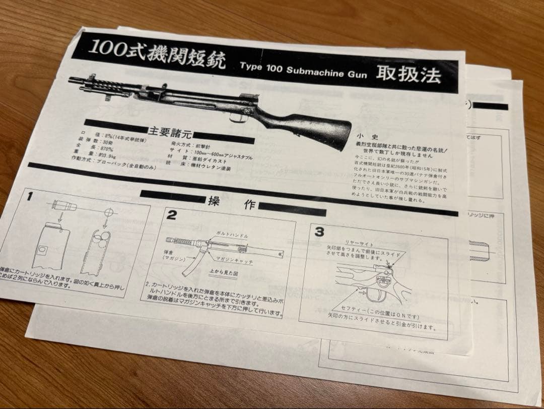 【新品】CAW 百式機関短銃 落下傘部隊用　モデルガン　50挺限定モデル！