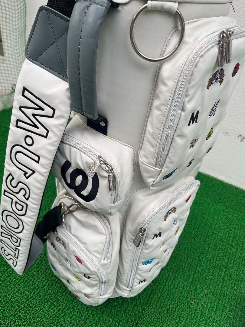 MU SPORTS キャディバッグ　ホワイト