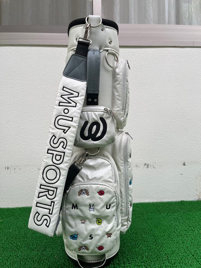 MU SPORTS キャディバッグ　ホワイト