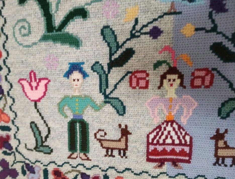 フランスアンティーク 刺繍 壁飾り ハンドステッチ タペストリー ポスター# 2