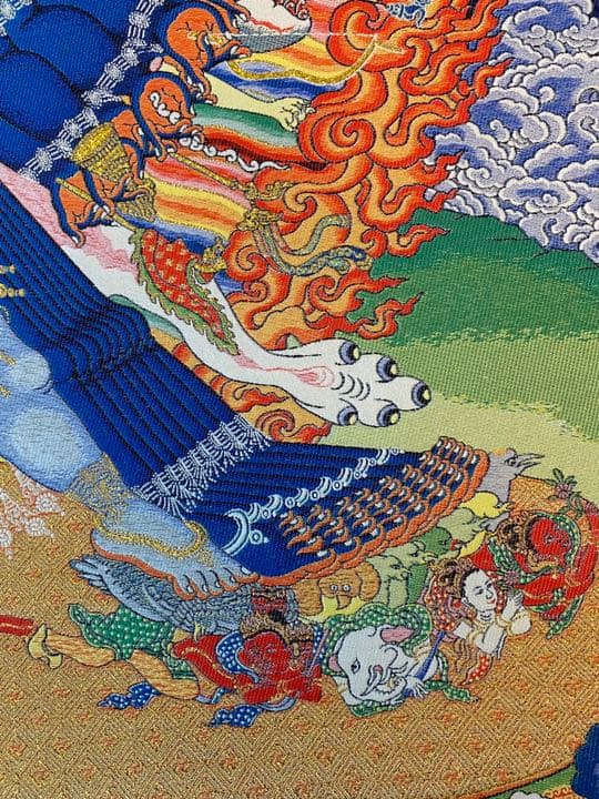 特別お値下げ　チベットの絹刺繍のタンカ　ヤブユム　歓喜仏