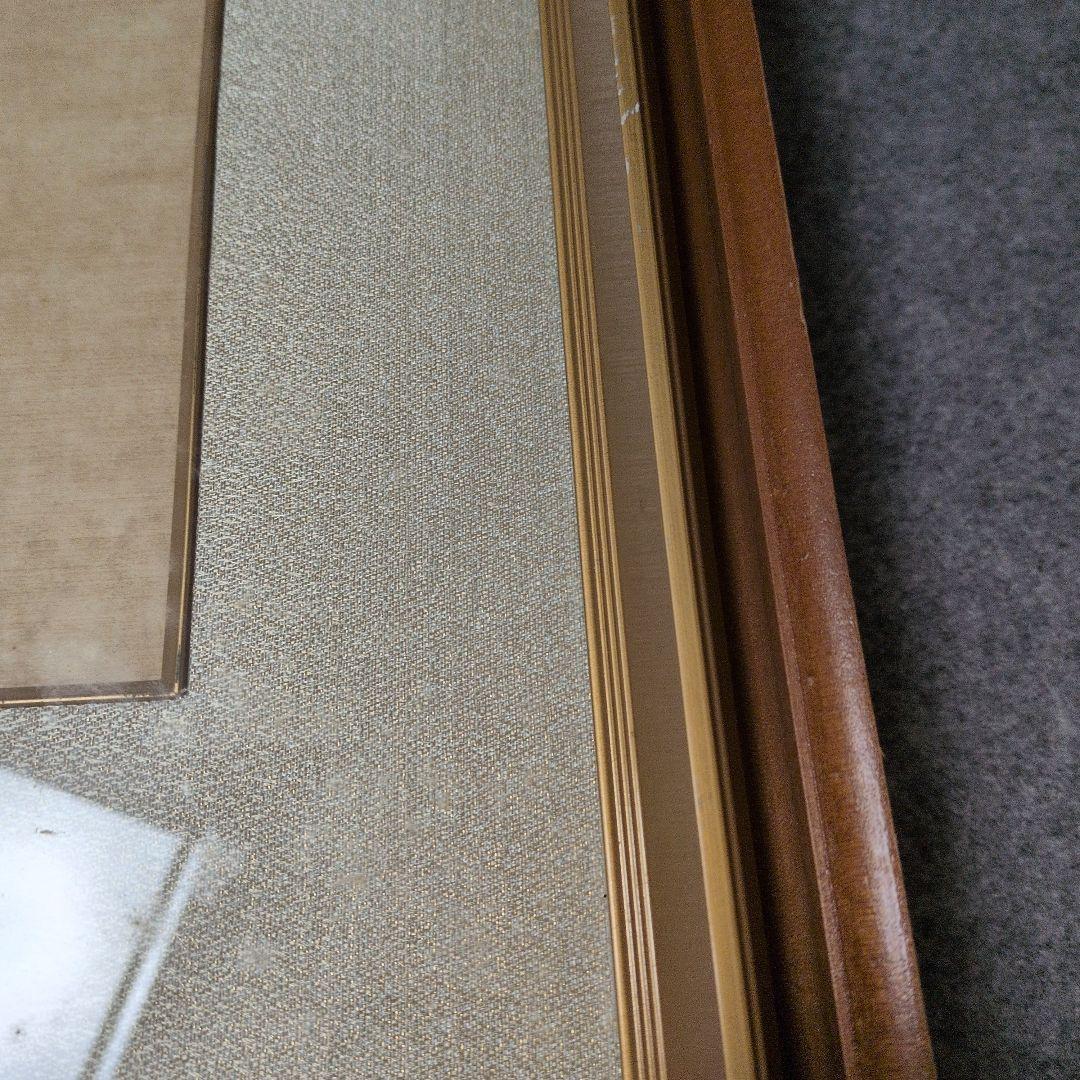 安田酔竹筆 朱竹画 木製額