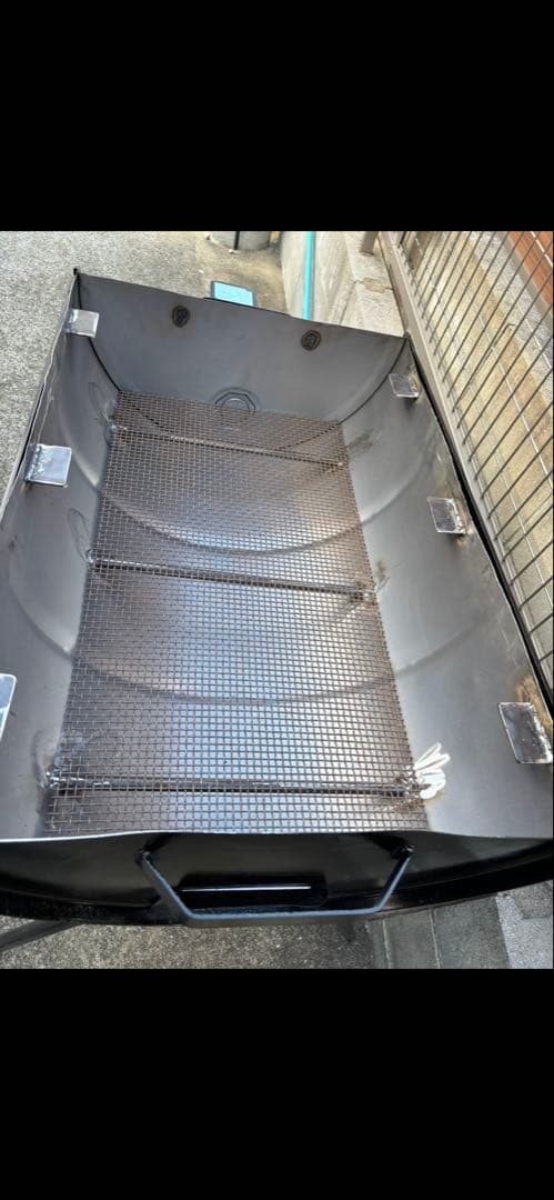足差し込み式　掃除窓付　バーベキューコンロ　ドラム缶　ドラム　BBQ 大型
