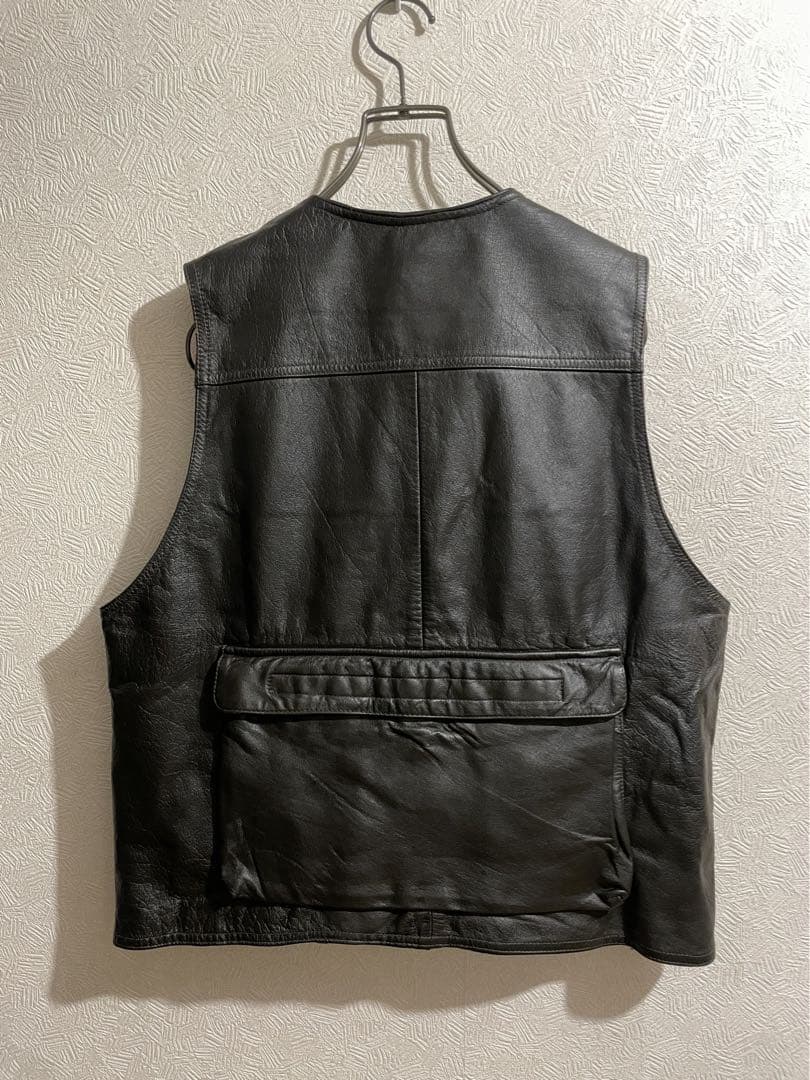 Vintage レザー フィッシング ベスト / ゲームポケット