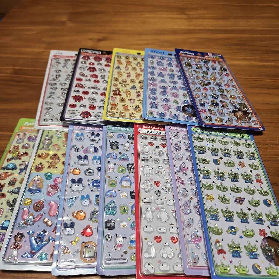 ボンボンドロップ シールセット 12枚 ディズニークラシックあり おまけ付き