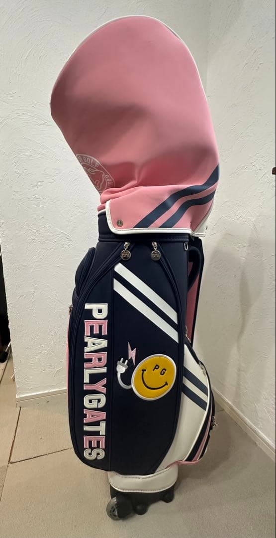 PEARLY GATES キャディバッグ ネイビー/ピンク