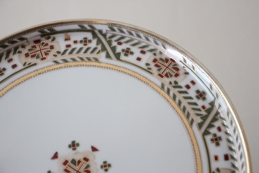 Noritake　オールドノリタケ　金盛り　２４cm　プレート　アールデコ