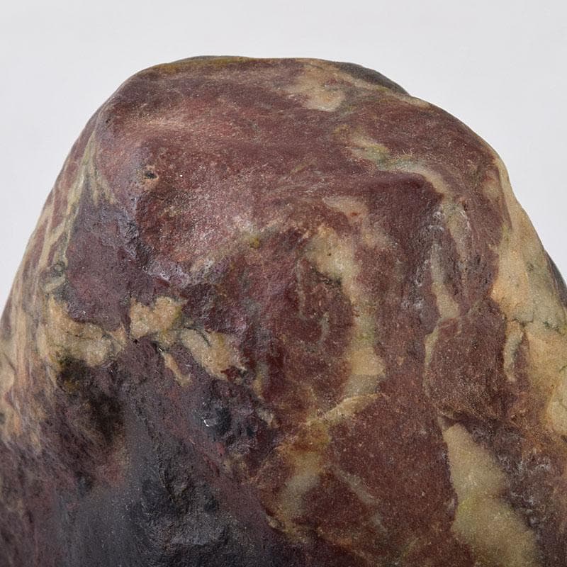 鑑賞石　天然石　赤石　赤玉石　葛屋　置物　約1319g　唐木台付　V　R9170