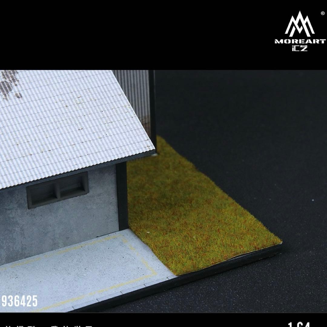 《最新入荷》1/64自動車整備士工場建物 LED照明付き 新品・未使用品