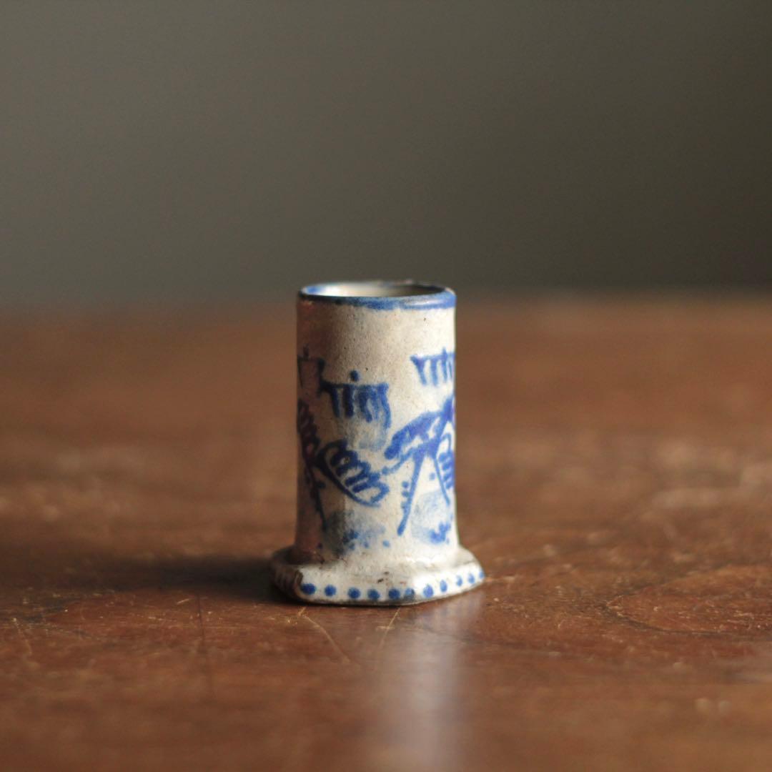 京阿蘭陀 筒盃 酒器 古美術 古道具 アンティーク