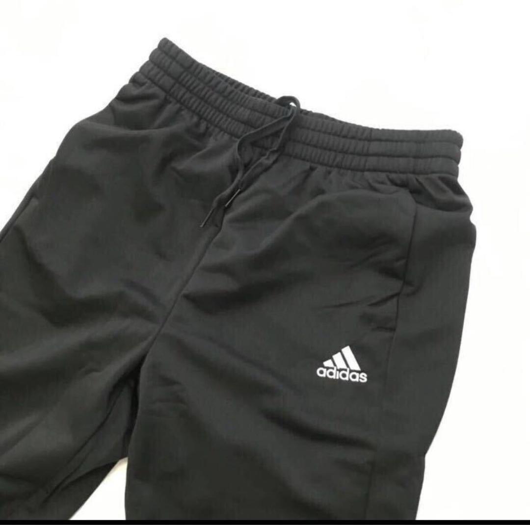 P117新品【L】黒 アディダス セットアップ ジャージ ロゴ刺繍