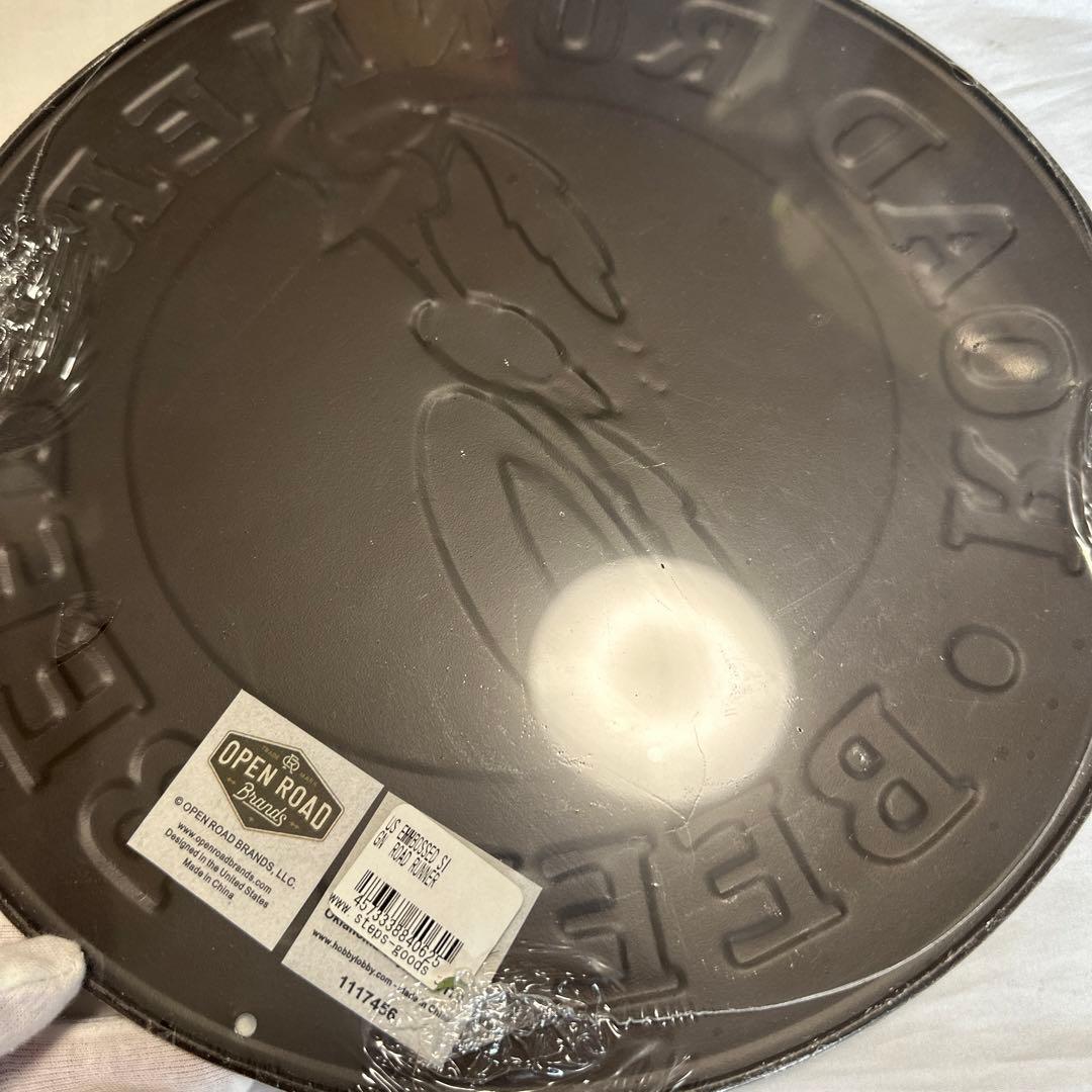 新品　廃盤　ロードランナー　ブリキプレート　円形　ルーニーテューンズ