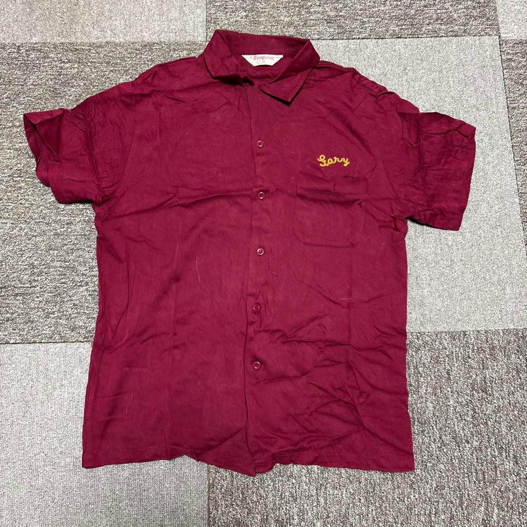 Temptation Gary 刺繍 OLD ワインレッド シャツ