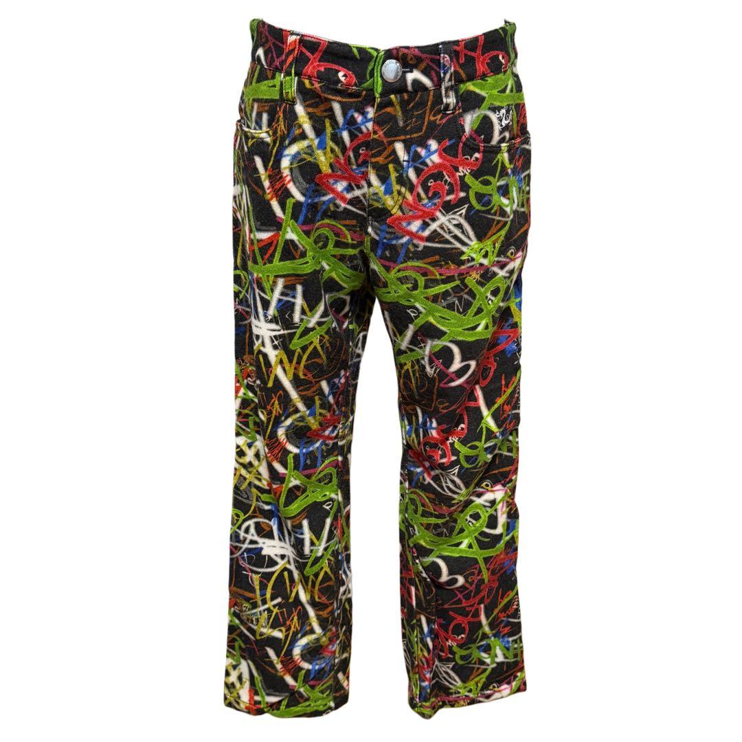 ダンスウィズドラゴン 総柄パンツ サイズ2 裾直し済み　股下６３cm