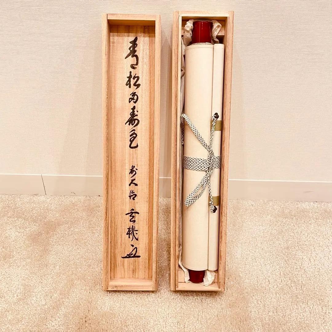 3005 松濤玄機 「青松多寿色」 共箱 肉筆 大徳寺 禅語