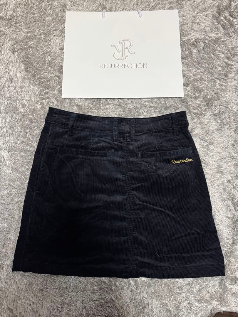 RESURRECTION ブラックコーデュロイスカート
