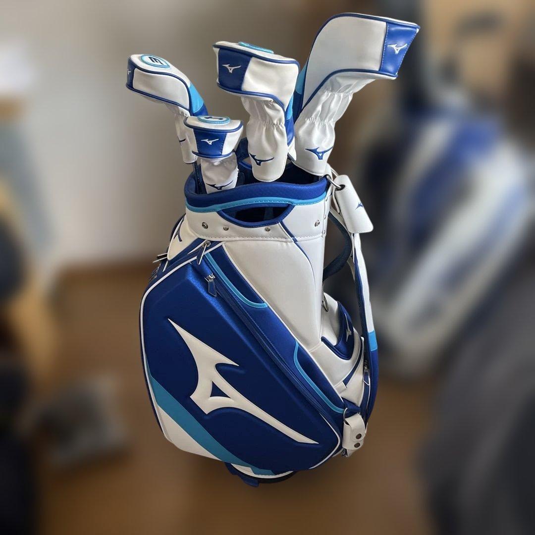 Mizuno ゴルフキャディバッグ 青/白