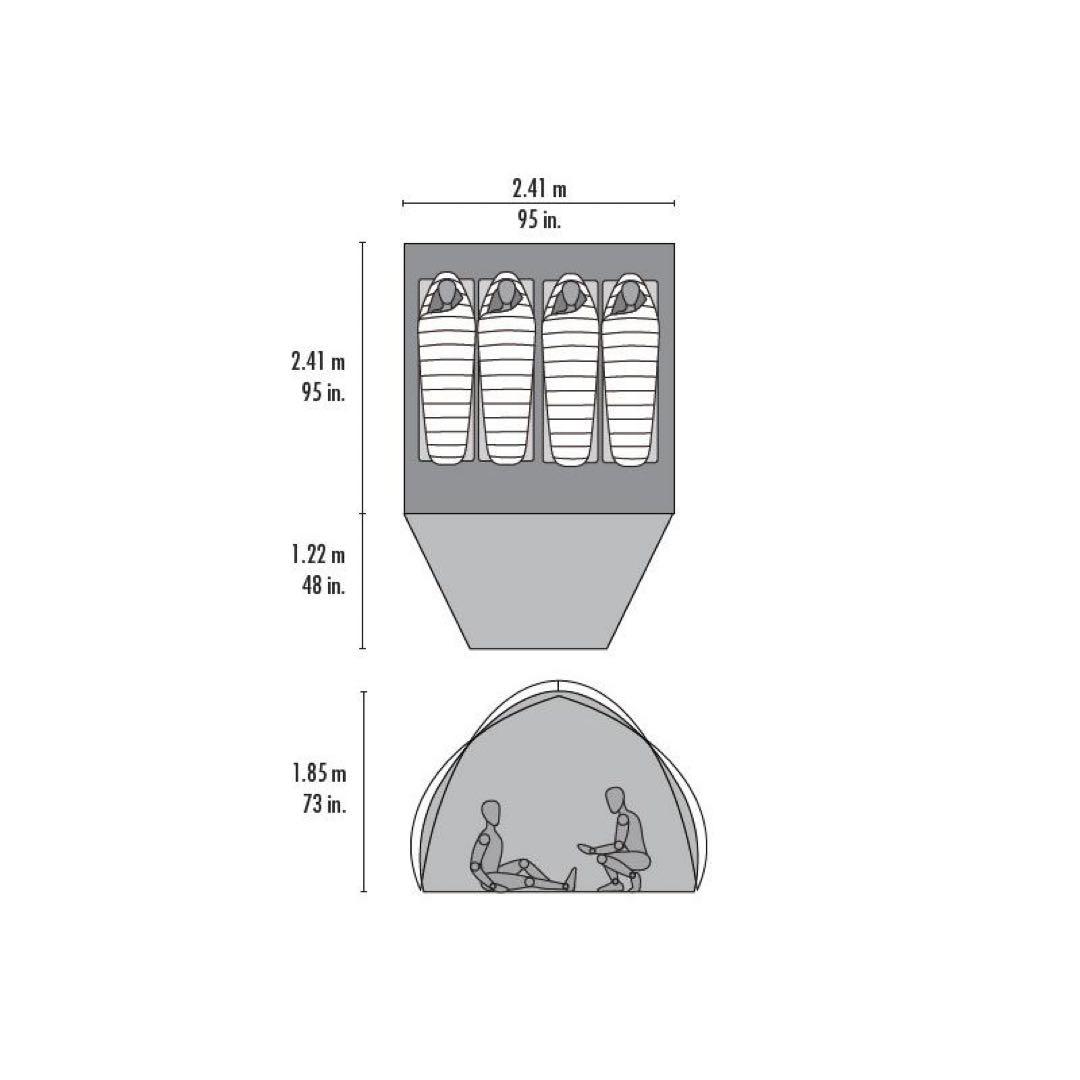 MSR HABITUDE™ 4 純正専用グランドシート付