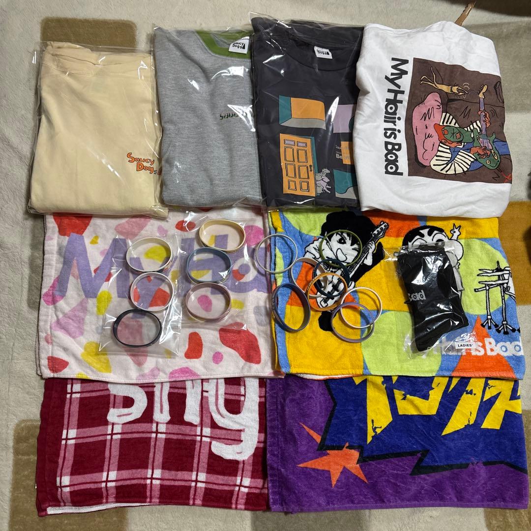 ゆ*様 邦ロックバンドTシャツ　タオル　ラバーバンド 未使用マイヘア靴下