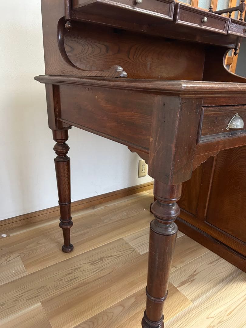 【限定値下中】アンティーク 飾り棚付き 文机 レトロ 古道具 値下12000円可