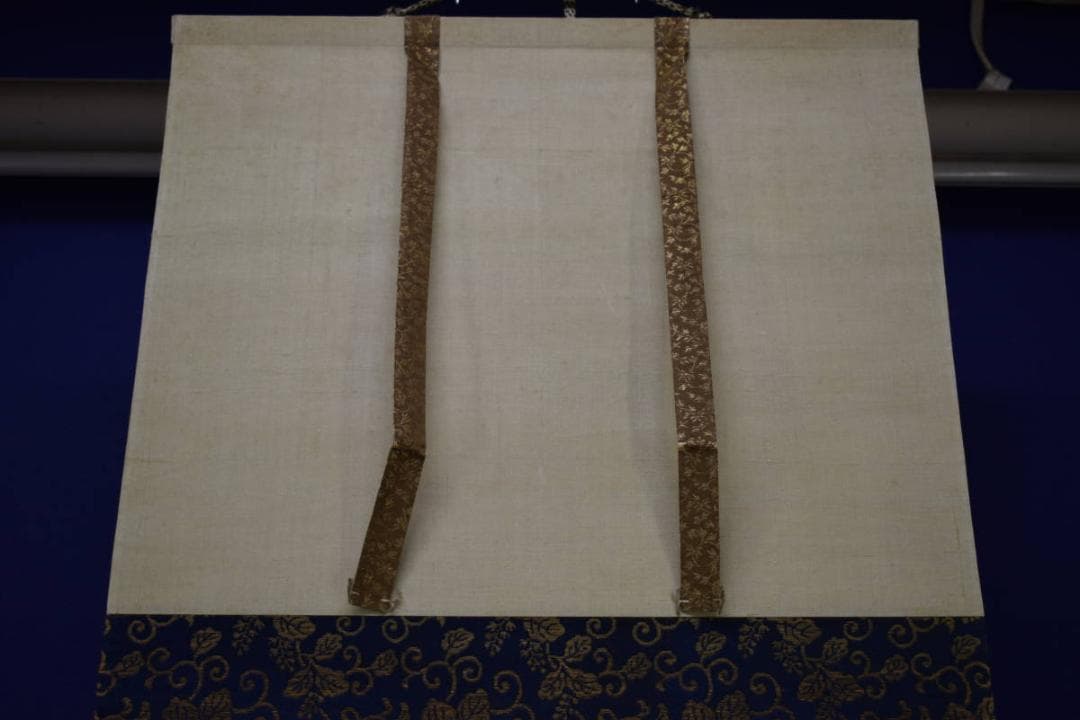 真作/狩野探幽/鴨の図/絹表装/布袋屋掛軸HH-508