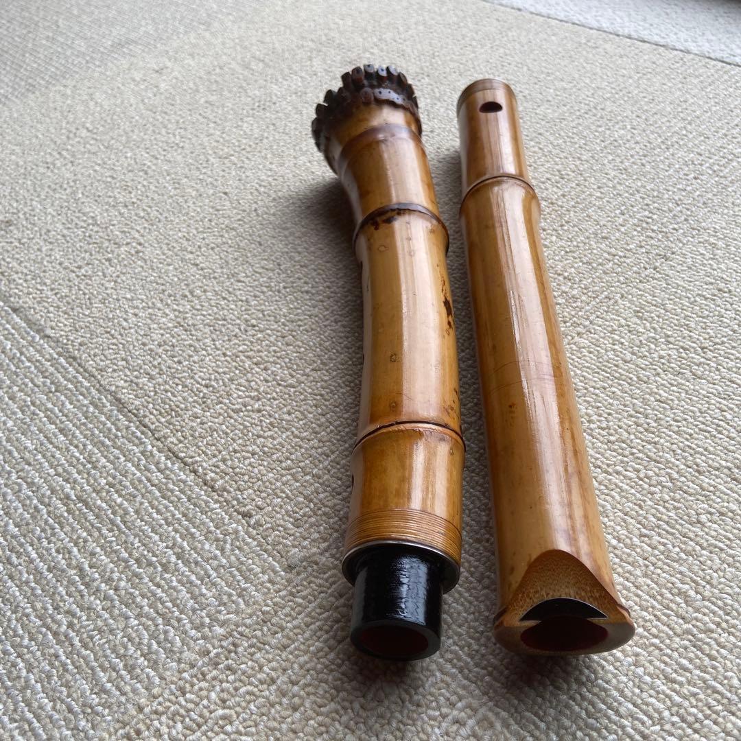 211値下げ　尺八　一尺八寸管　眞山銘ニ印