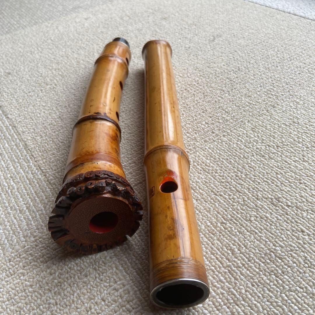 211値下げ　尺八　一尺八寸管　眞山銘ニ印