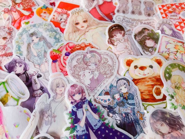 可愛いい❤️❤️人物マステフレークシール( ⸝⸝•ᴗ•⸝⸝ )150