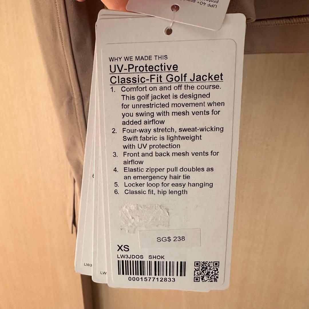 lululemon UVカット クラシックフィットゴルフジャケット