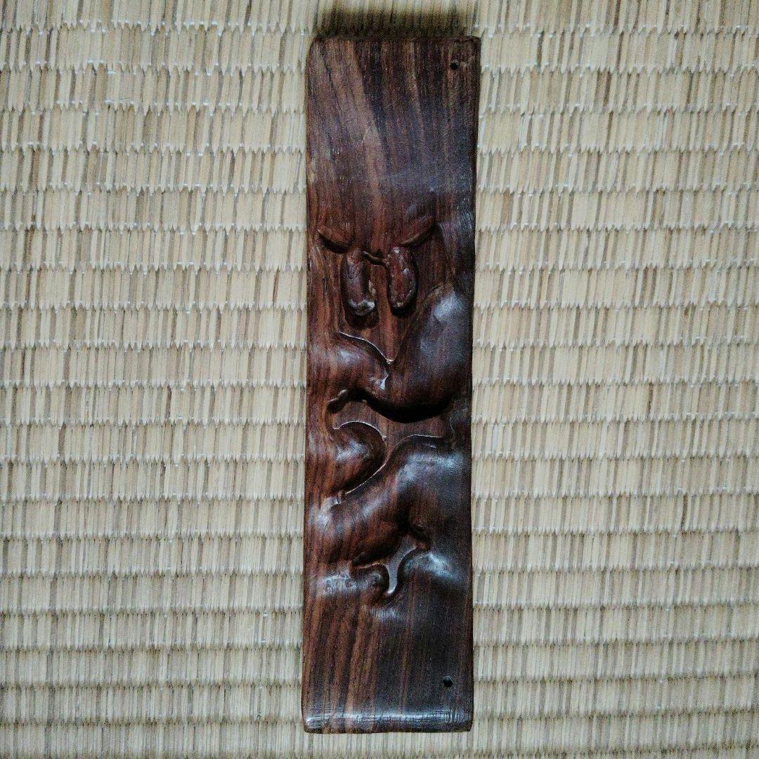 縞黒檀手彫りメズーザー