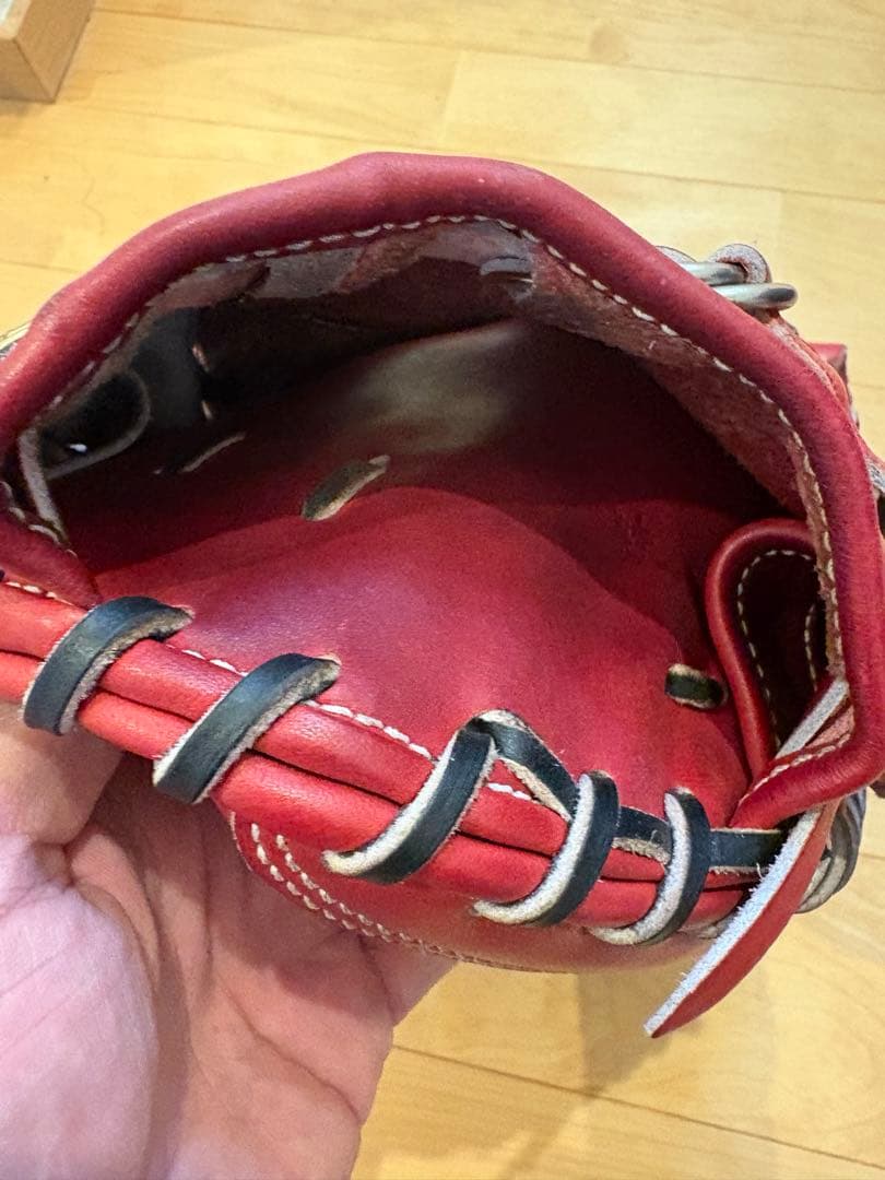 山本グラブスタジオ　YGS硬式キャッチャーミット 響鳴　赤　硬式　軟式　ソフト