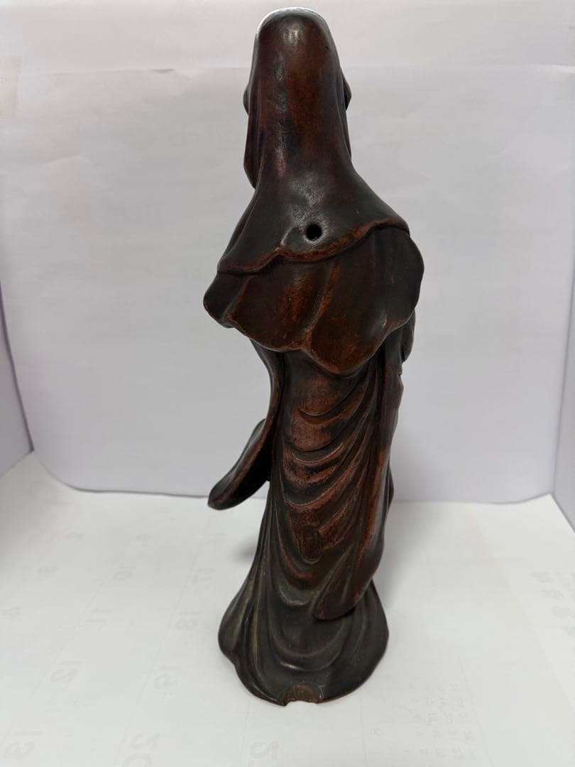 古備前焼　在銘　観音様　置物　送料込み