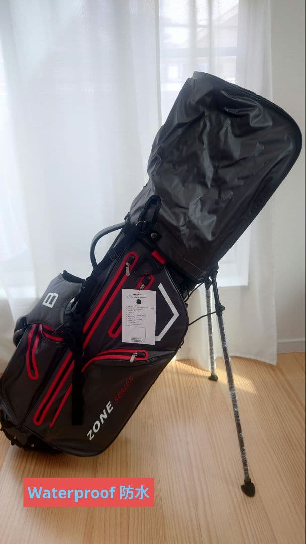 BENNINGTON ZONE キャディバッグ グレー/レッド14分割