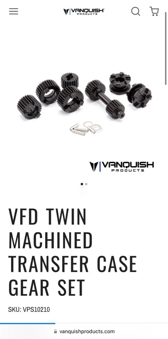 ホビーラジコン Vanquish VS4-10 PHOENIX Currie Axle set