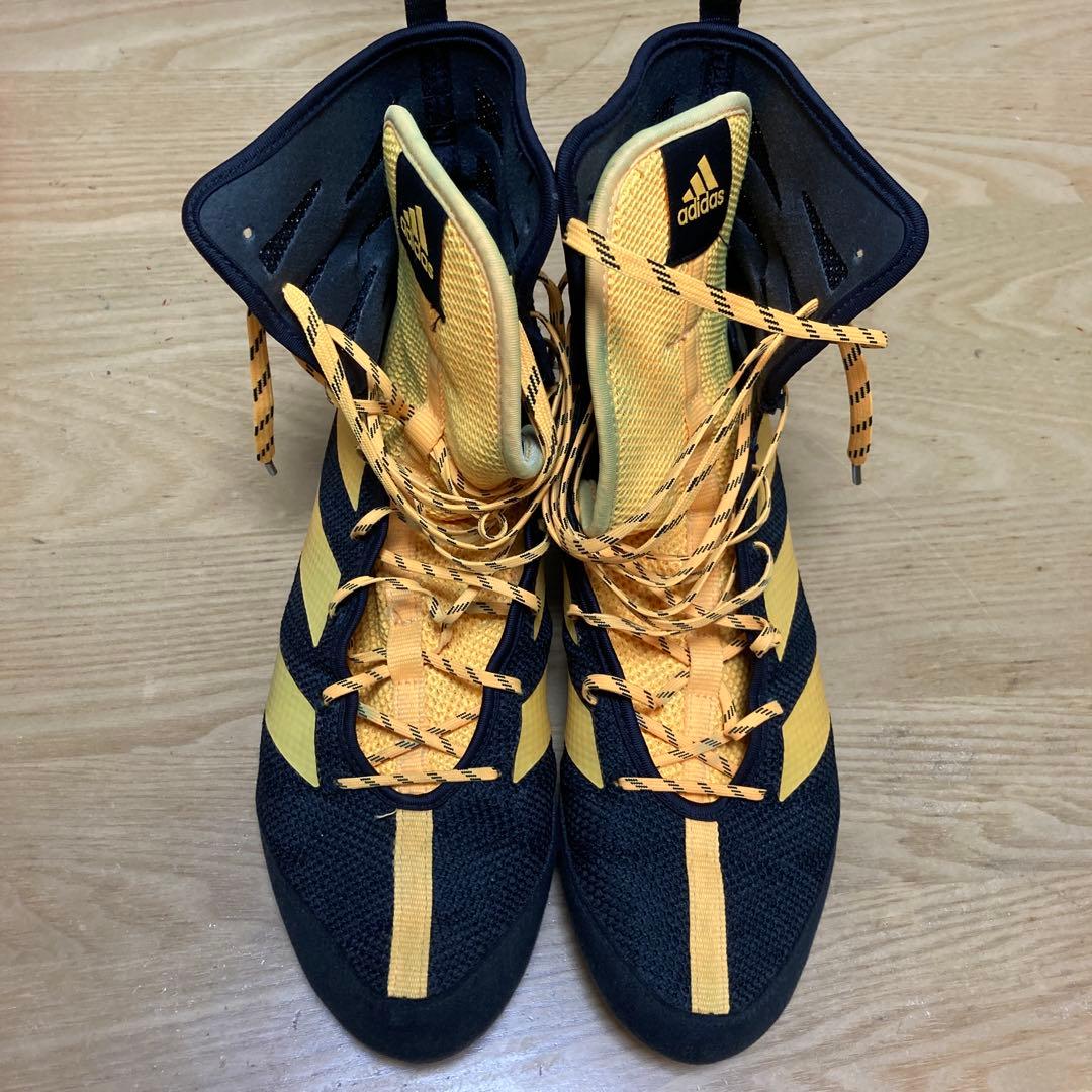 adidas ボクシングシューズ 黒/黄色 ハイカット
